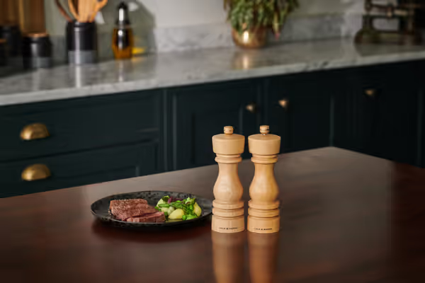 Cole & Mason London Salt & Pepper Shakers Mills Natural Beech Gift Set - 18cm