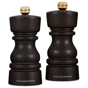 Cole & Mason London Salt & Pepper Shakers Mills Chocolate Wood Gift Set - 13cm