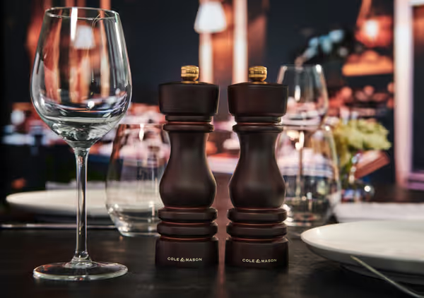 Cole & Mason London Salt & Pepper Shakers Mills Chocolate Wood Gift Set - 18cm