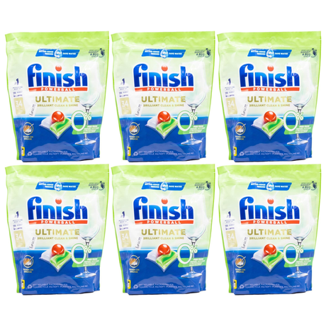 6x Finish Powerball Ultimate Pro Dishwasher Tablets Bulk Pack - 34 Pack