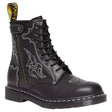 Dr. Martens 1460 Gothic Americana Leather Lace up 8 Eye Boots Wanama - Black