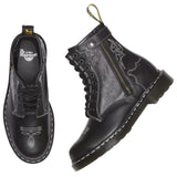 Dr. Martens 1460 Gothic Americana Leather Boots (8 Eye Lace Up) - Wanama Black