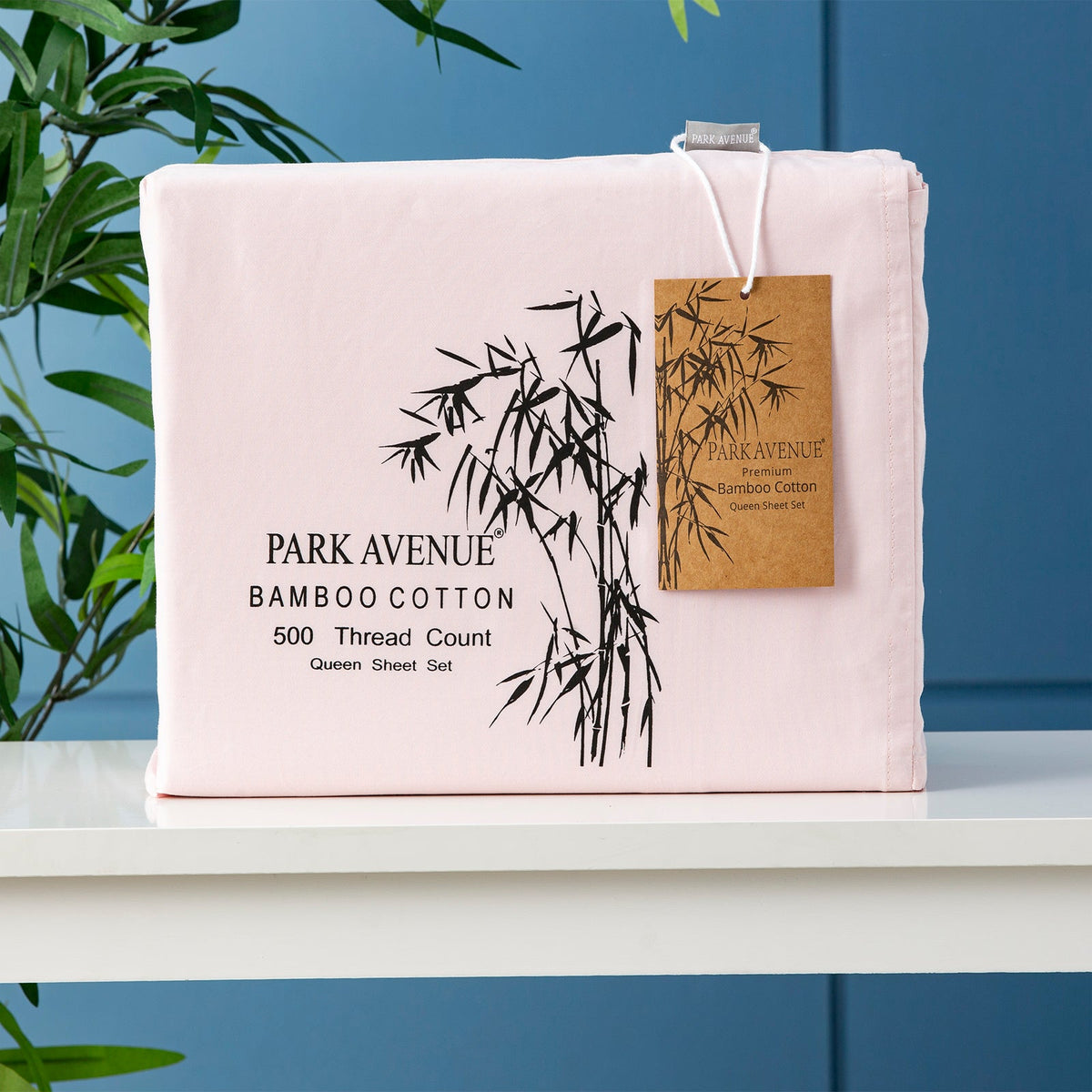Park Avenue 500TC Natural Bamboo Cotton Kids Bed Sheet Set - Peach (Anti-Wrinkle Satin Finish)