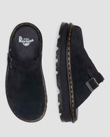 Dr. Martens Zebzag Platform Mule Sandals (Suede Unisex Slingback Clogs) - Black