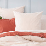 Renee Taylor Portofino Yarn Dyed Vintage Washed Cotton Quilt Cover Set - Clay