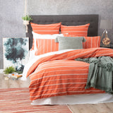 Renee Taylor Hudson Vintage Washed Cotton Chenille Quilt Cover Set - Paprika