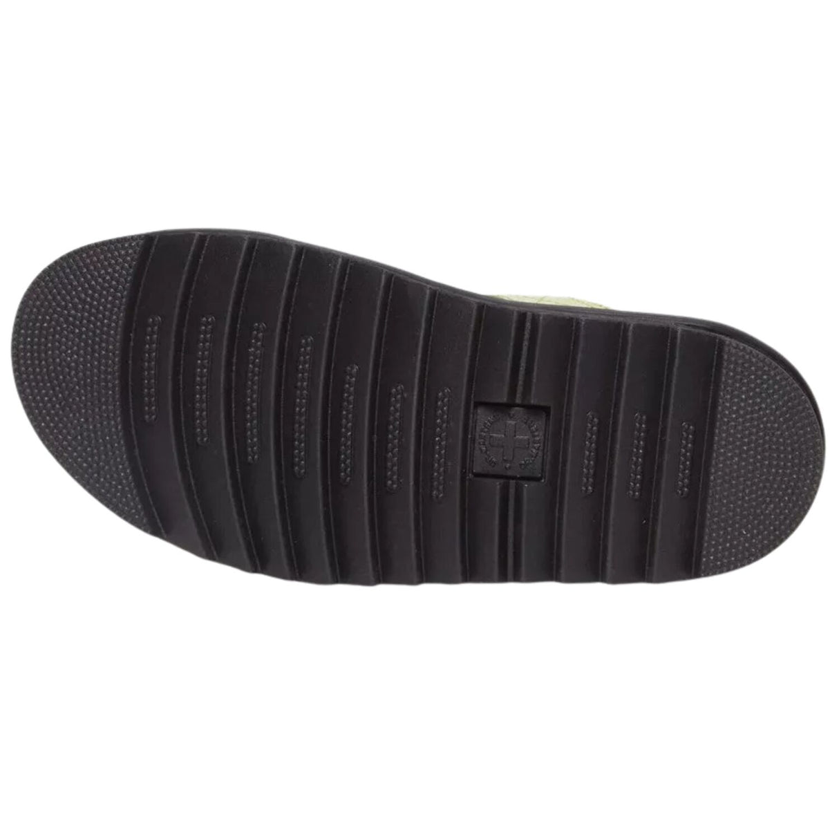 Dr. Martens Voss II Sandals Womens Distressed Patent Leather Adjustable Buckle in Lime Green