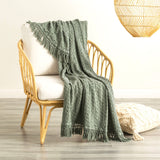 Renee Taylor Alysian Textured Cotton Decorative Throw Blanket - Jade (130 x 200cm)