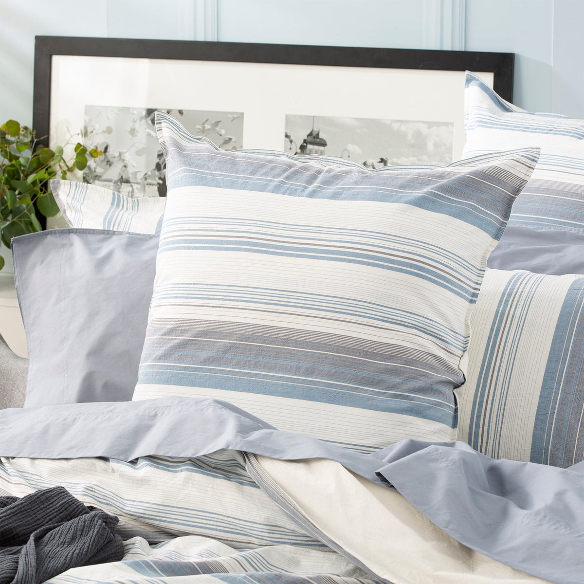 Renee Taylor Derby Yarn Dyed Washed Cotton European Pillowcase