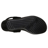 Skechers Women's Rumbler Wave Heels Summer Glam Game Shoes - Black/Black