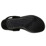 Skechers Women's Rumbler Wave Heels Summer Glam Game Shoes - Black/Black