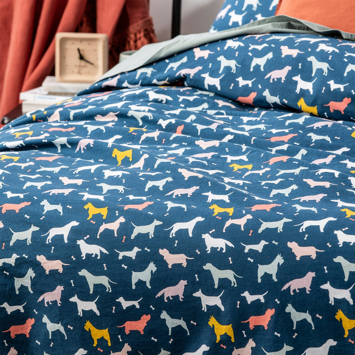 Renee Taylor European Vintage Washed Printed Cotton Quilt Cover Set - Novelty (OEKO-TEX Certified)