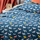Renee Taylor European Vintage Washed Printed Cotton Quilt Cover Set - Novelty (OEKO-TEX Certified)