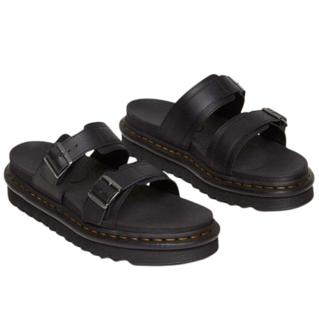 Dr. Martens Myles Athena Sandals (Lightweight Leather Slides) - Black