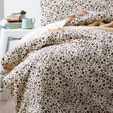 Park Avenue 175 GSM Egyptian Cotton Flannelette Quilt Cover Set - Snow Leopard