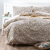 Park Avenue 175 GSM Egyptian Cotton Flannelette Quilt Cover Set - Snow Leopard