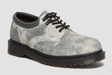 Dr. Martens 8053 5 Eye Stonewashed Hairy Suede Casual Shoes - Black/Grey