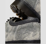 Dr. Martens 8053 5 Eye Stonewashed Hairy Suede Casual Shoes - Black/Grey
