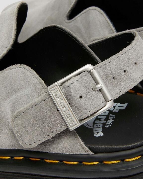 Dr. Martens ZebZag Suede Mule Sandals (Slip On Shoes) - Grey