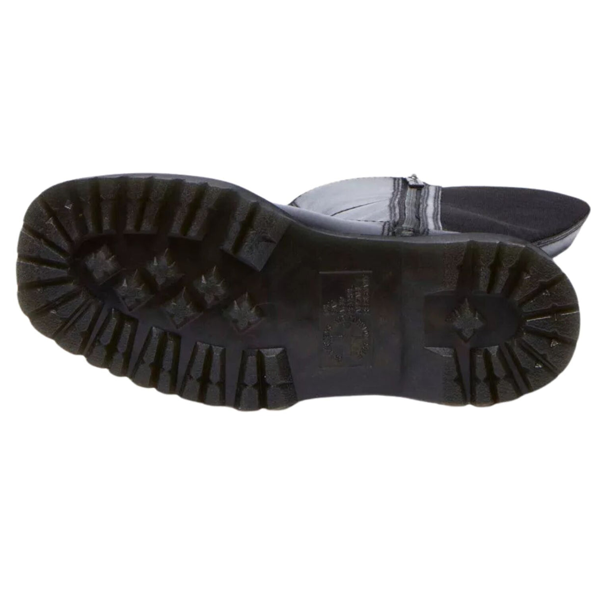 Dr. Martens Amaayah Hi Riding Boots Orleans Leather Tall Bex Sole Square Toe in Black