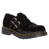 Dr. Martens Vegan 8065 Velvet Mary Jane Double Buckle Platform Shoe in Black - UK 6