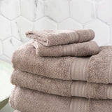 Renee Taylor Stella 650 GSM Bamboo Cotton Towels - Pewter (Bath, Hand & Face Towel/Bath Sheet & Bath Mat)