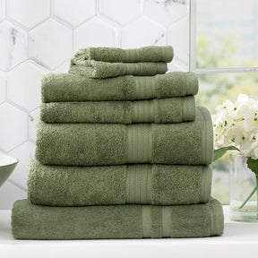 Renee Taylor Stella 650 GSM Bamboo Cotton Bath Towel Set - Jade (2 to 14 Piece Packs)