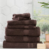 Renee Taylor Stella 650 GSM Bamboo Cotton Bath Towel Set - Cocoa (2 to 14 Piece Packs)