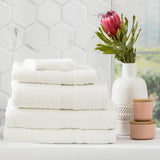 Renee Taylor Stella 650 GSM Bamboo Cotton Bath Towel Set - White (2 to 14 Piece Packs)