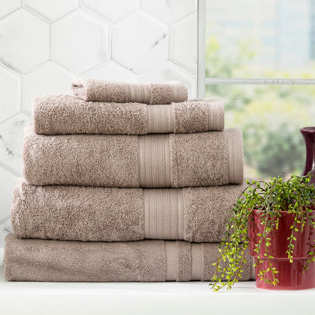 Renee Taylor Stella 650 GSM Bamboo Cotton Towels - Pewter (Bath, Hand & Face Towel/Bath Sheet & Bath Mat)