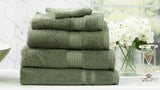 Renee Taylor Stella 650 GSM Bamboo Cotton Bath Towel Set - Jade (2 to 14 Piece Packs)