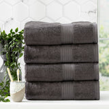 Renee Taylor Stella 650 GSM Bamboo Cotton Bath Towel Set - Charcoal (2 to 14 Piece Packs)