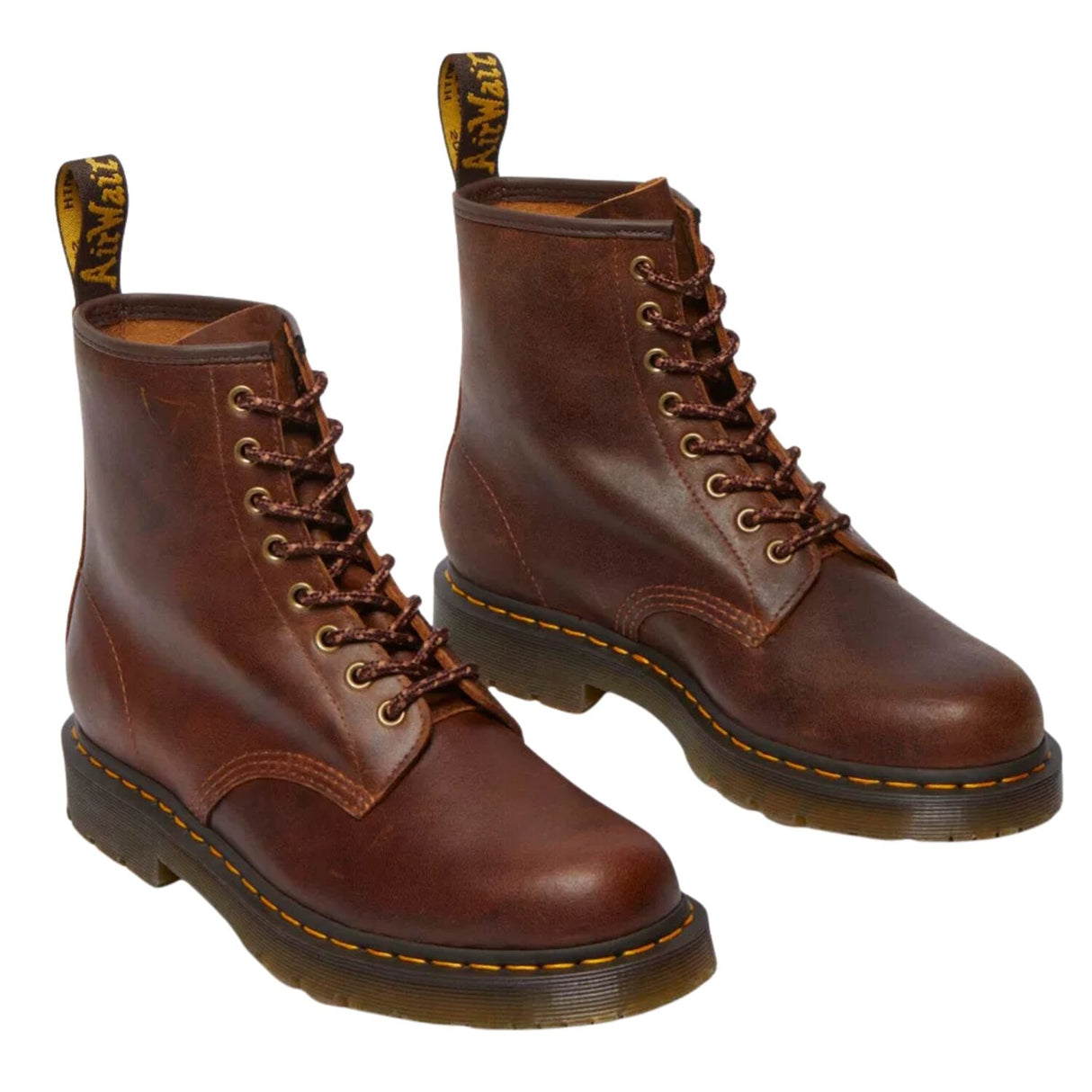 Dr. Martens 1460 Slip Resistant Boots (8 Eye Parker Life Shield Leather) - Dark Tan