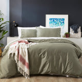 Park Avenue 500TC Natural Bamboo Cotton Quilt Cover Set - Jade (Anti-Wrinkle Satin Finish)