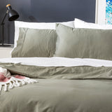 Park Avenue 500TC Natural Bamboo Cotton Quilt Cover Set - Jade (Anti-Wrinkle Satin Finish)