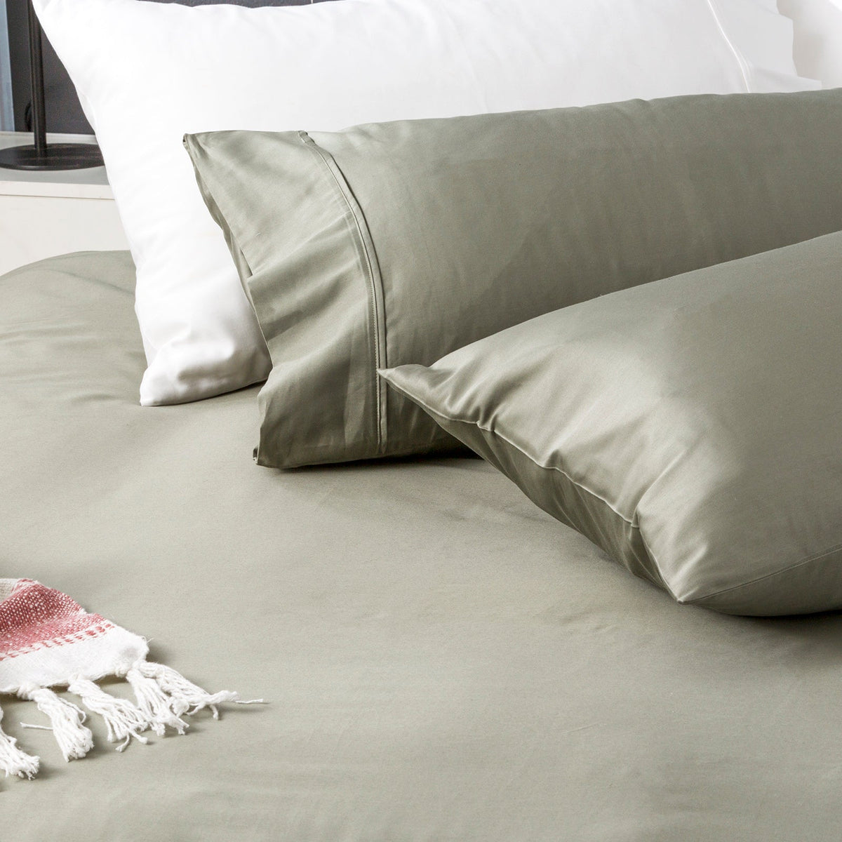 Park Avenue 500TC Natural Bamboo Cotton Quilt Cover Set - Jade (Anti-Wrinkle Satin Finish)