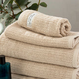 Renee Taylor Cobblestone 650 GSM Ribbed Cotton Towels - Stone (Bath, Hand & Face Towel/Bath Sheet & Bath Mat)