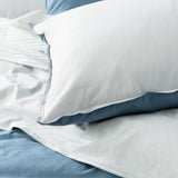 Renee Taylor Essentials Vintage Stonewashed Cotton Reversible Quilt Cover Set - Blue (OEKO-TEX Certified)