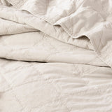 Renee Taylor Attwood Stonewashed Cotton Quilted Coverlet Set - Dove (OEKO-TEX Certified Bedspread)