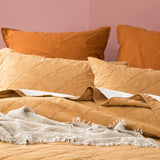 Renee Taylor Attwood Stonewashed Cotton Quilted Coverlet Set - Wood (OEKO-TEX Certified Bedspread)