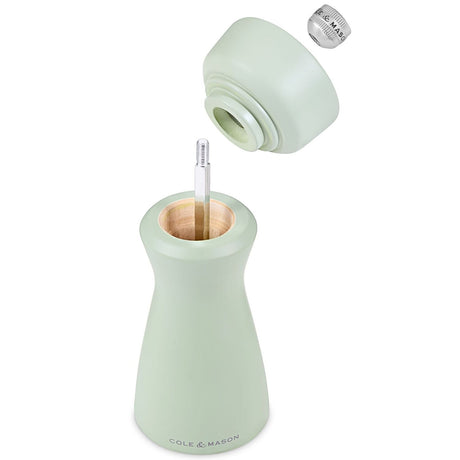 Cole & Mason Kenton Salt & Pepper Mill 15cm Rubberwood Ceramic Grinder - Sage