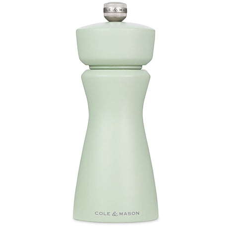 Cole & Mason Kenton Salt & Pepper Mill 15cm Rubberwood Ceramic Grinder - Sage