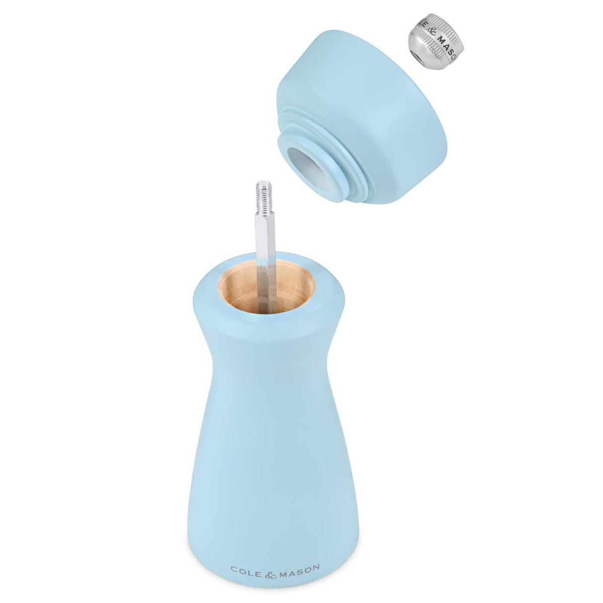 Cole & Mason Kenton Salt & Pepper Mill 150mm Adjustable Ceramic Grinder in Blue