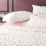 Renee Taylor Riley Vintage Washed Tufted Cotton Coverlet Set - White (OEKO-TEX Certified Bedspread)