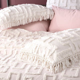 Renee Taylor Riley Vintage Washed Tufted Cotton Coverlet Set - White (OEKO-TEX Certified Bedspread)