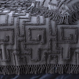 Renee Taylor Riley Vintage Washed Tufted Cotton Coverlet Set - Slate (OEKO-TEX Certified Bedspread)