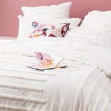 Renee Taylor Classic Vintage Washed Tufted Cotton Quilt Cover Set - White (OEKO-TEX Certified)