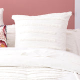 Renee Taylor Classic Vintage Washed Tufted Cotton Quilt Cover Set - White (OEKO-TEX Certified)