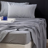 Park Avenue 175 GSM Egyptian Cotton Flannelette Bed Sheet Set - Striped