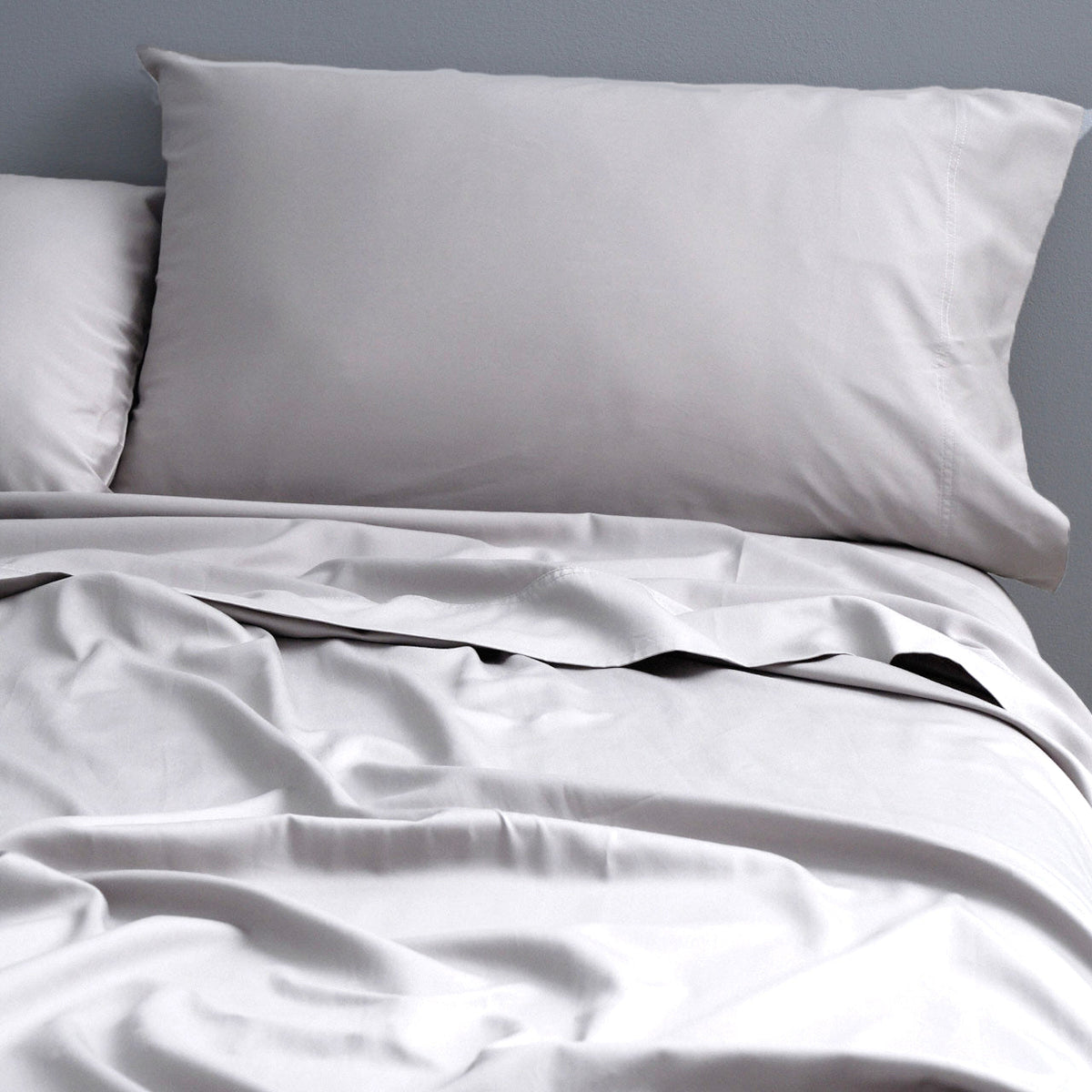 Park Avenue 500TC Natural Cotton Bed Sheet Set - Silver